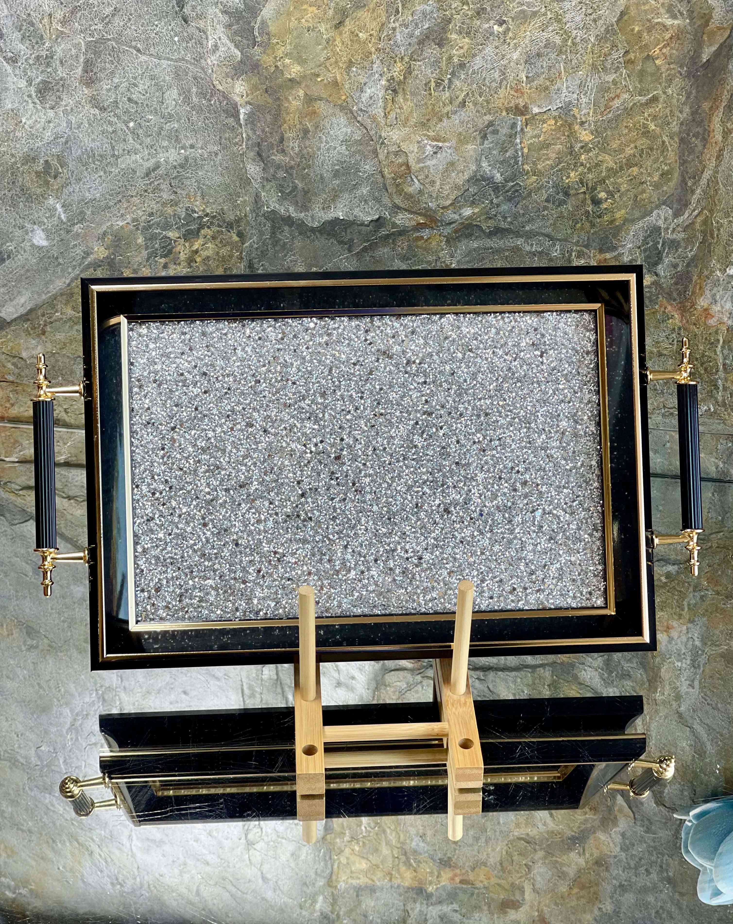 Plateau en verre à paillettes Taille moyenne — vue 3