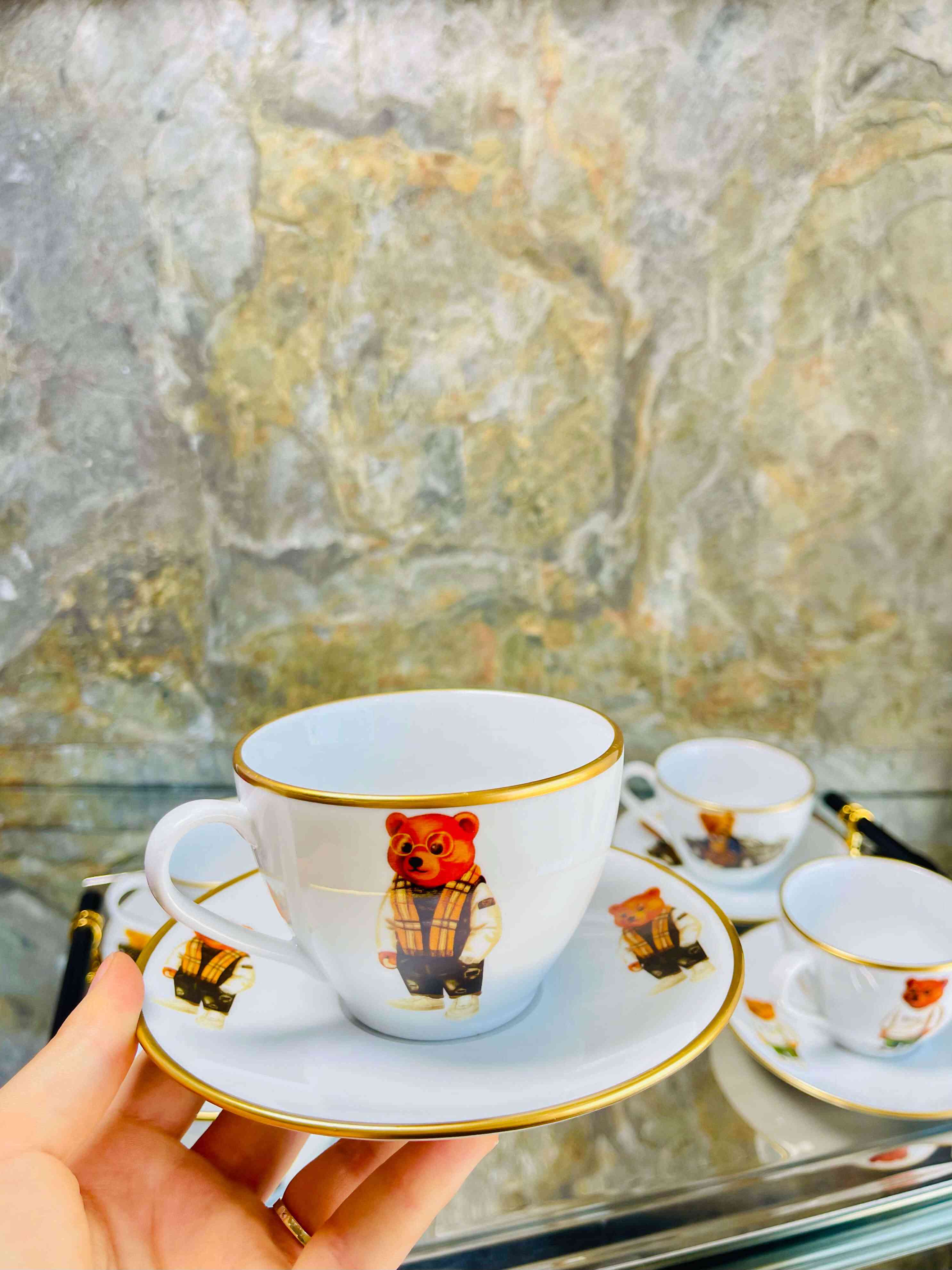Service à Café Au Lait 12 Pièces En Porcelaine — vue 2