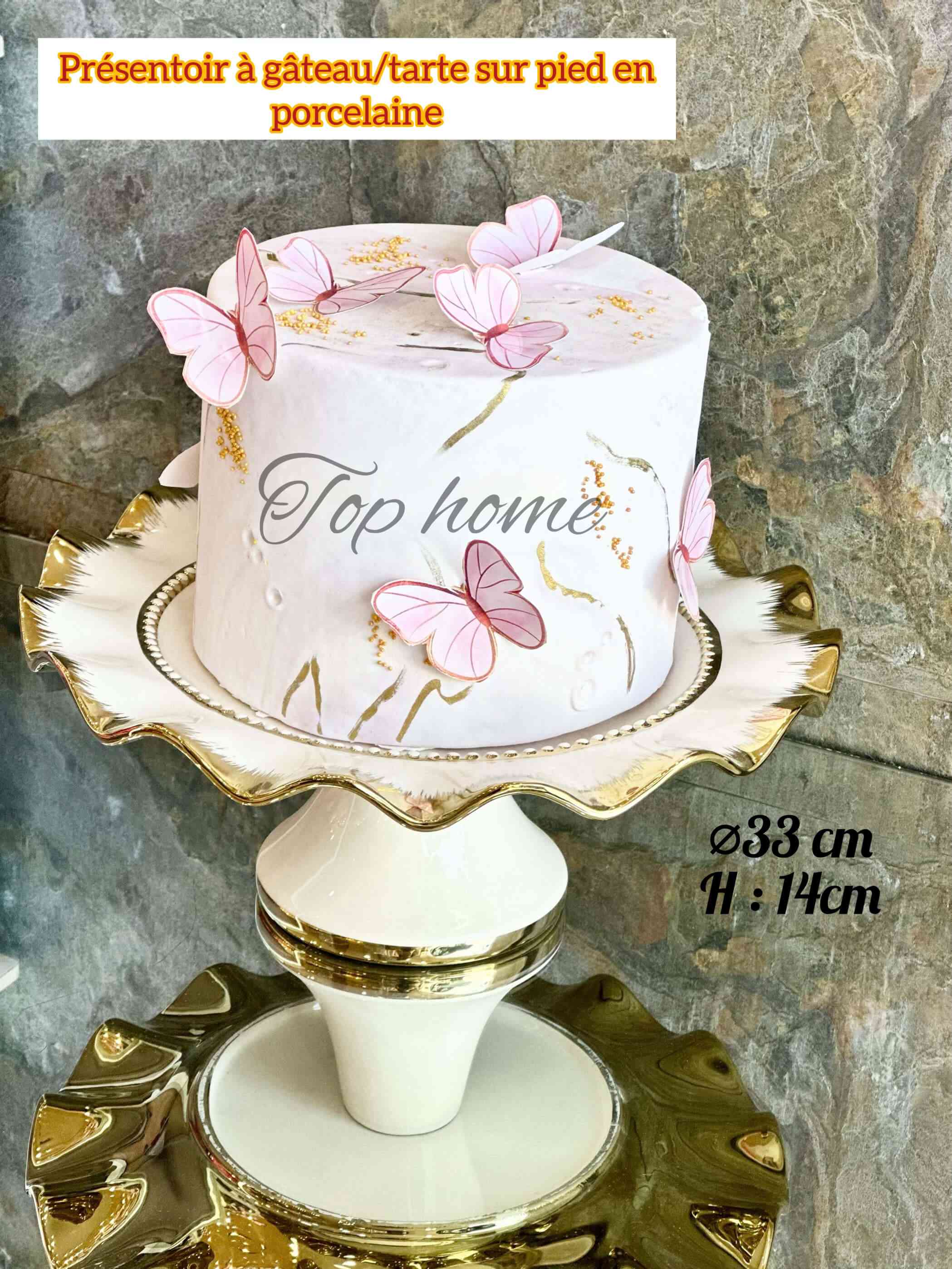 Présentoir À Gâteaux Sur Pied Porcelaine — vue 4