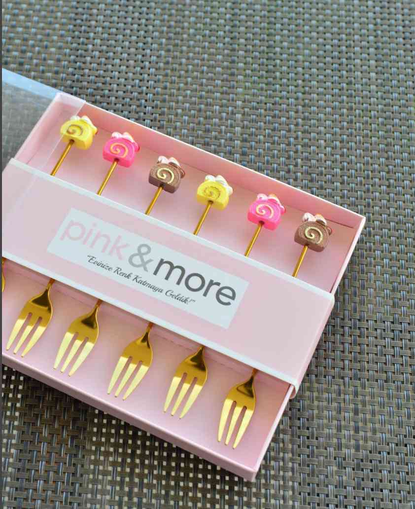 Lot de 6 Fourchettes mignonnes en acier inoxydable — vue 3