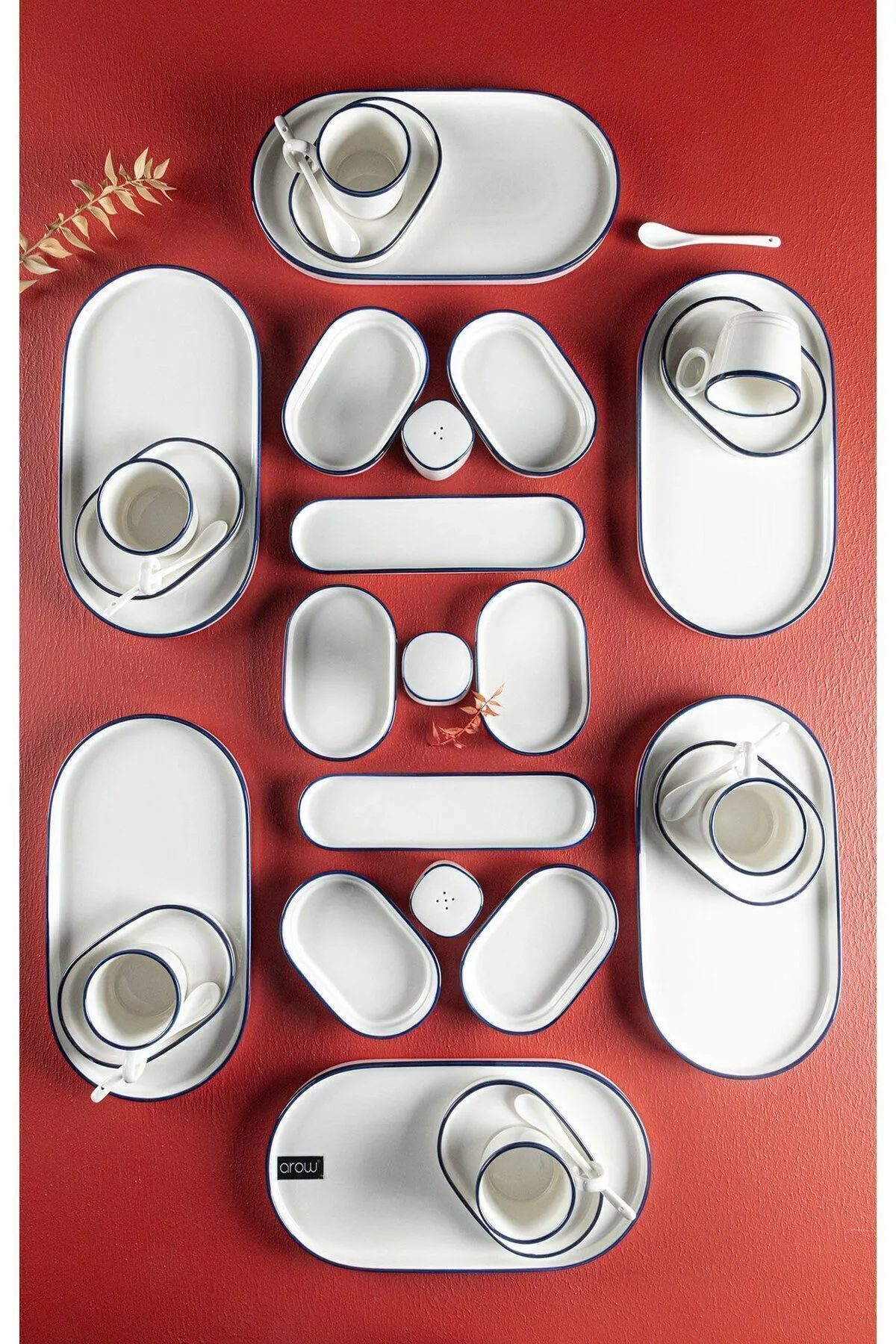 Service Petit Déjeuner En Porcelaine 35 pièces — vue 4
