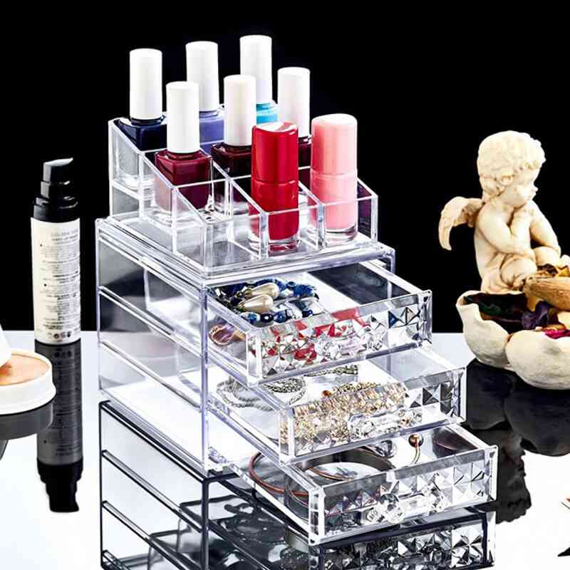 Organisateur de Maquillage 3 Tiroirs À Motif Diamant