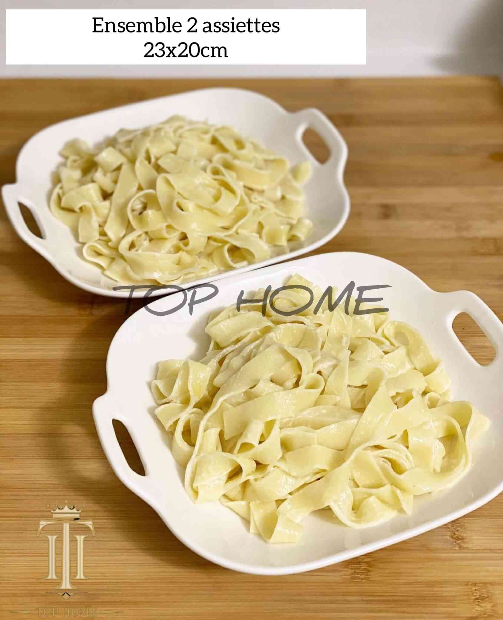 Set de 2 Assiettes de Présentation 23*20cm 