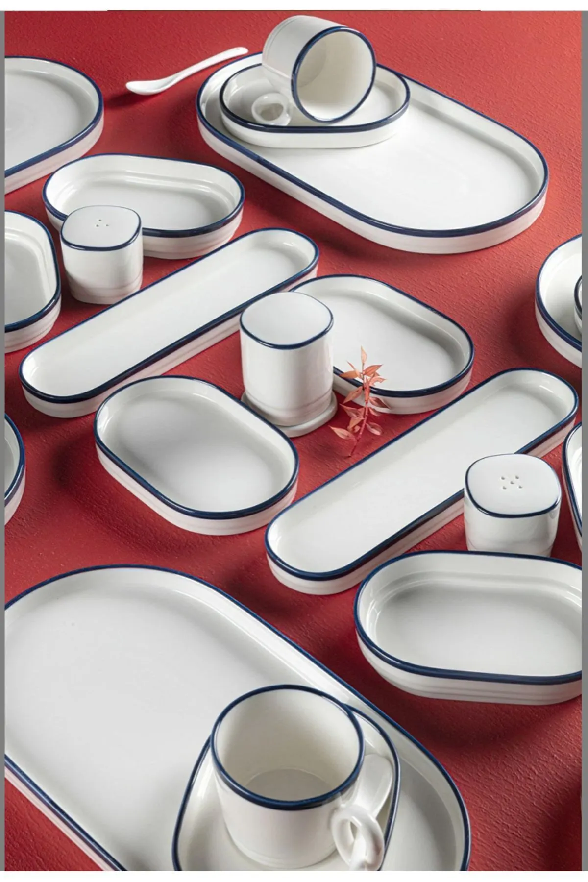 Service Petit Déjeuner En Porcelaine 35 pièces — vue 8