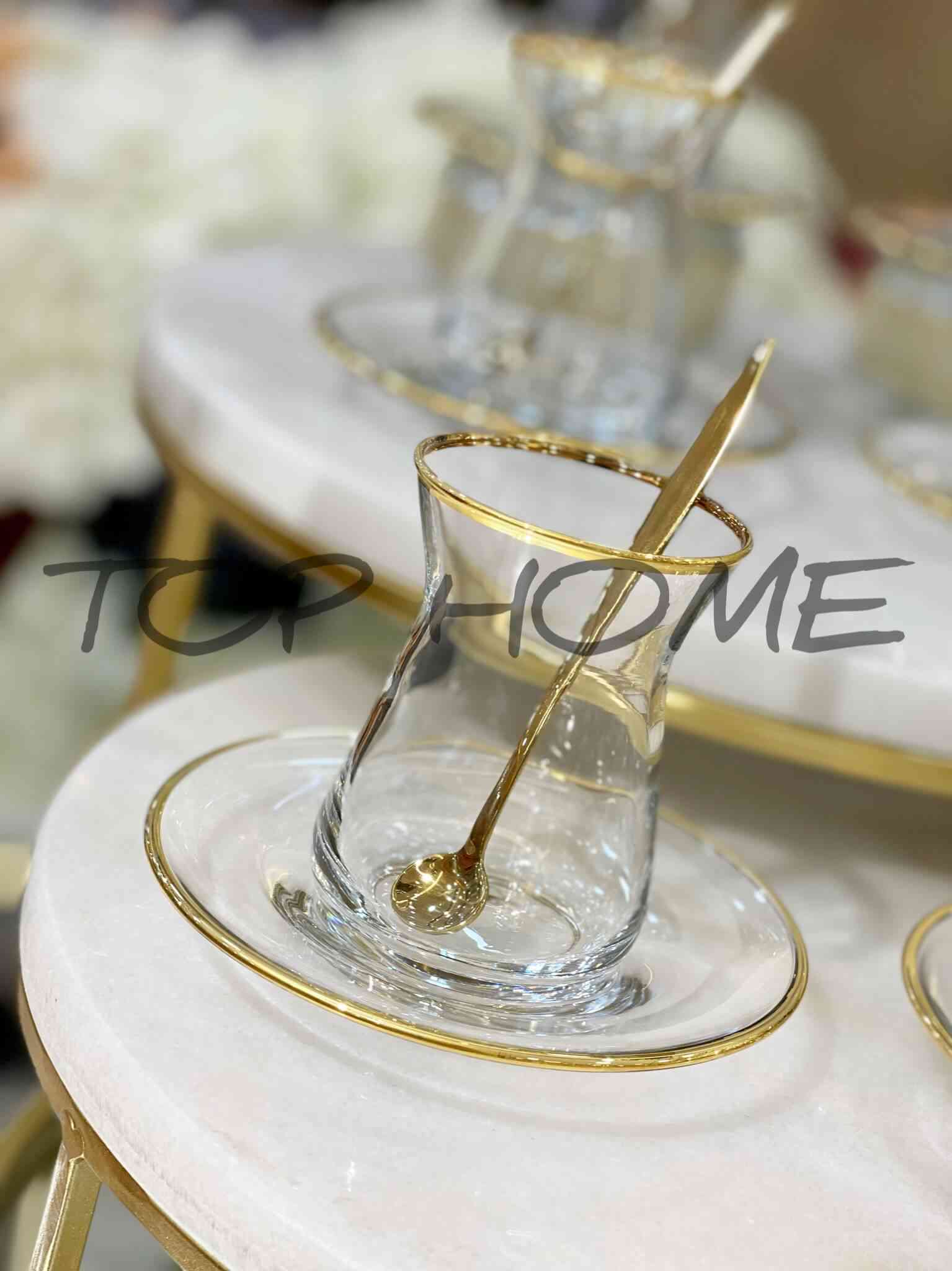 Service à Thé en Verre 12 pièces Transparent — vue 3