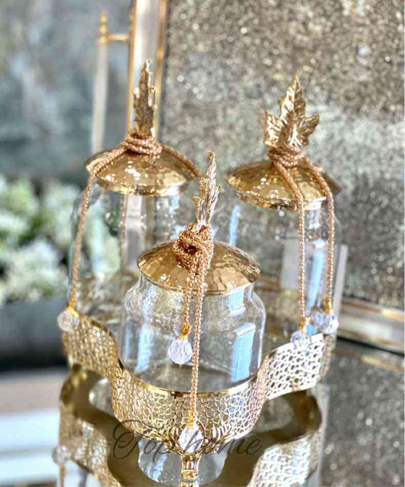 Ensemble de 3 Porte-Épices en Verre