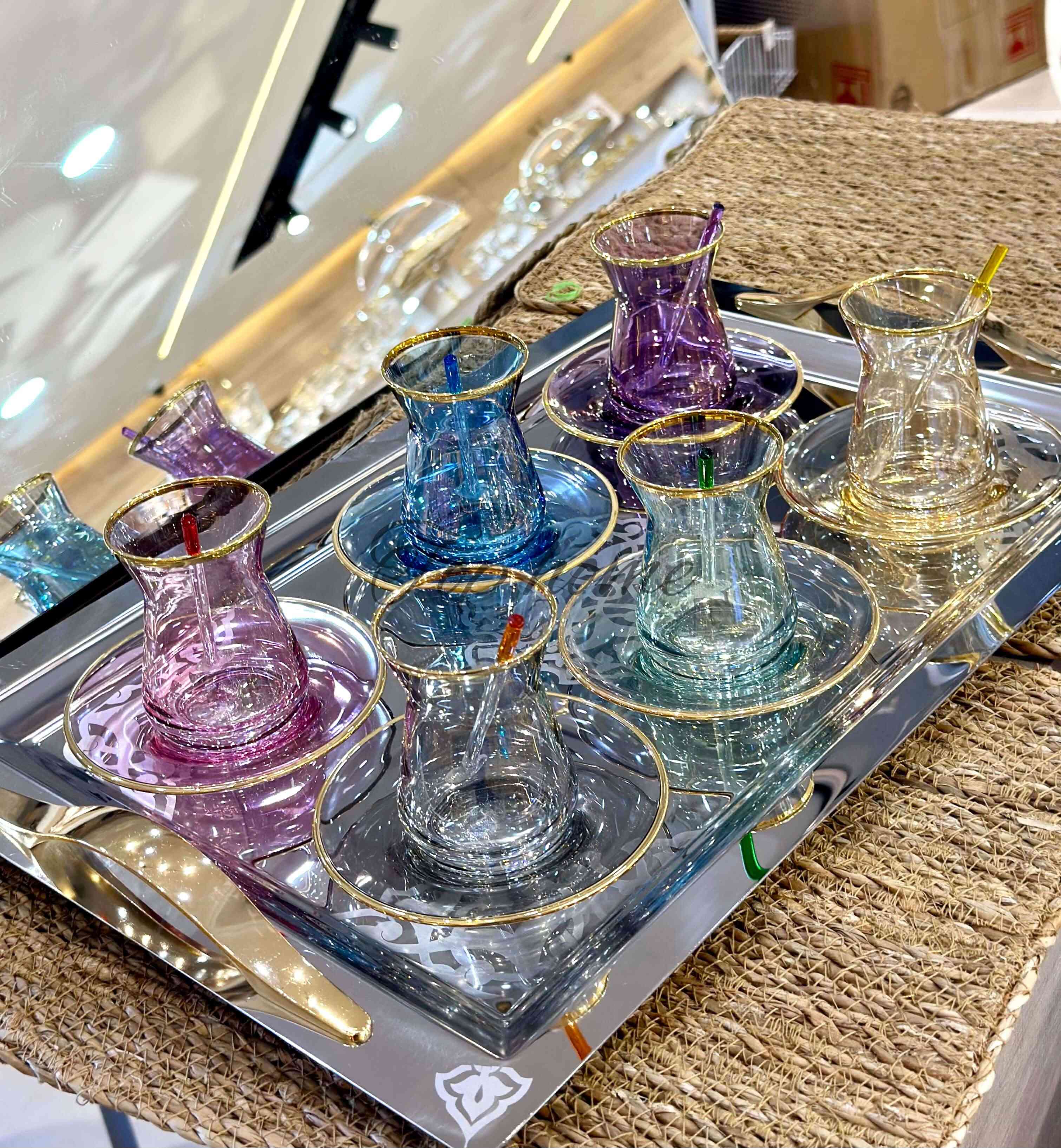 Service à Thé en Verre 12 pièces