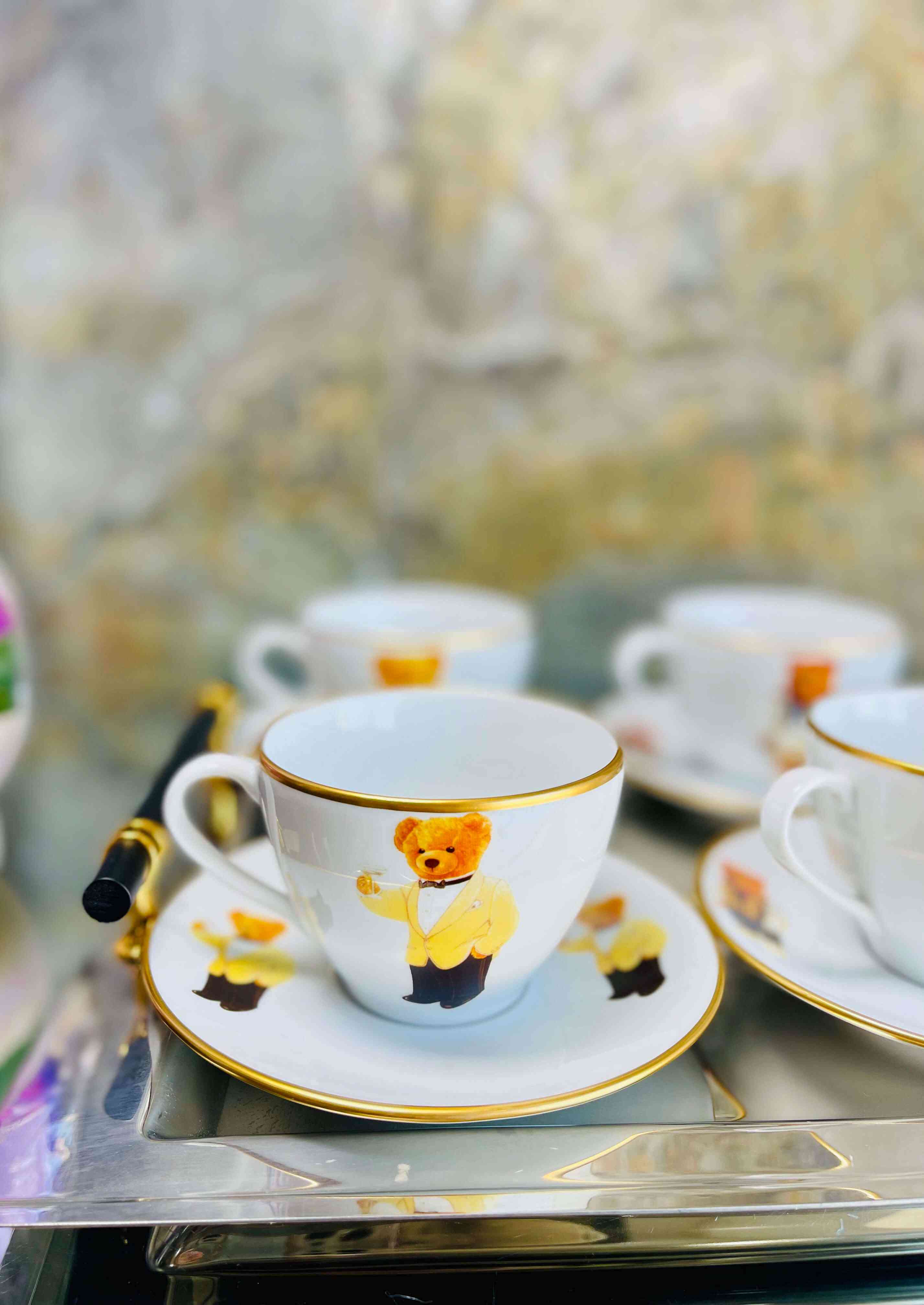 Service à Café Au Lait 12 Pièces En Porcelaine