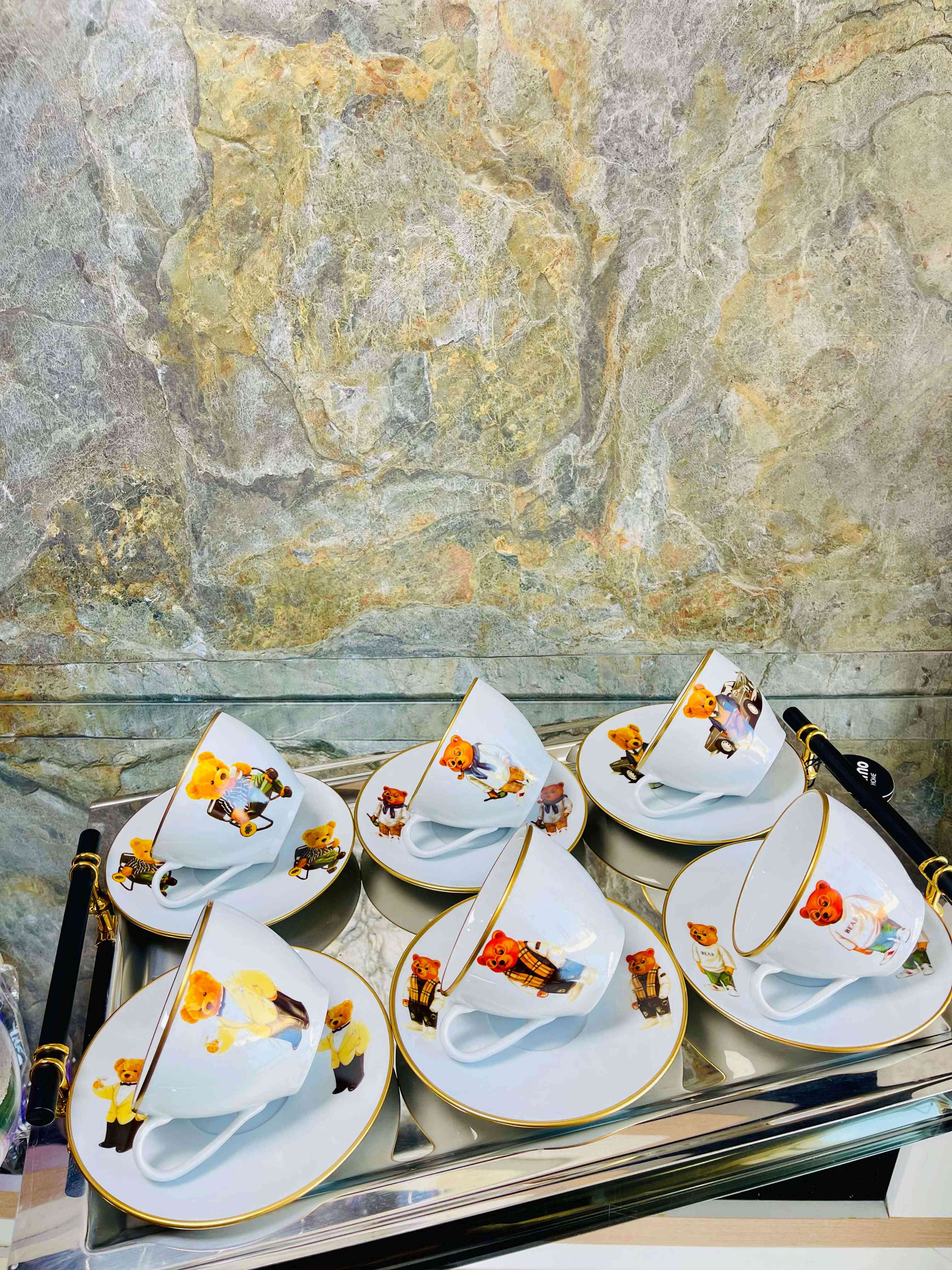 Service à Café Au Lait 12 Pièces En Porcelaine