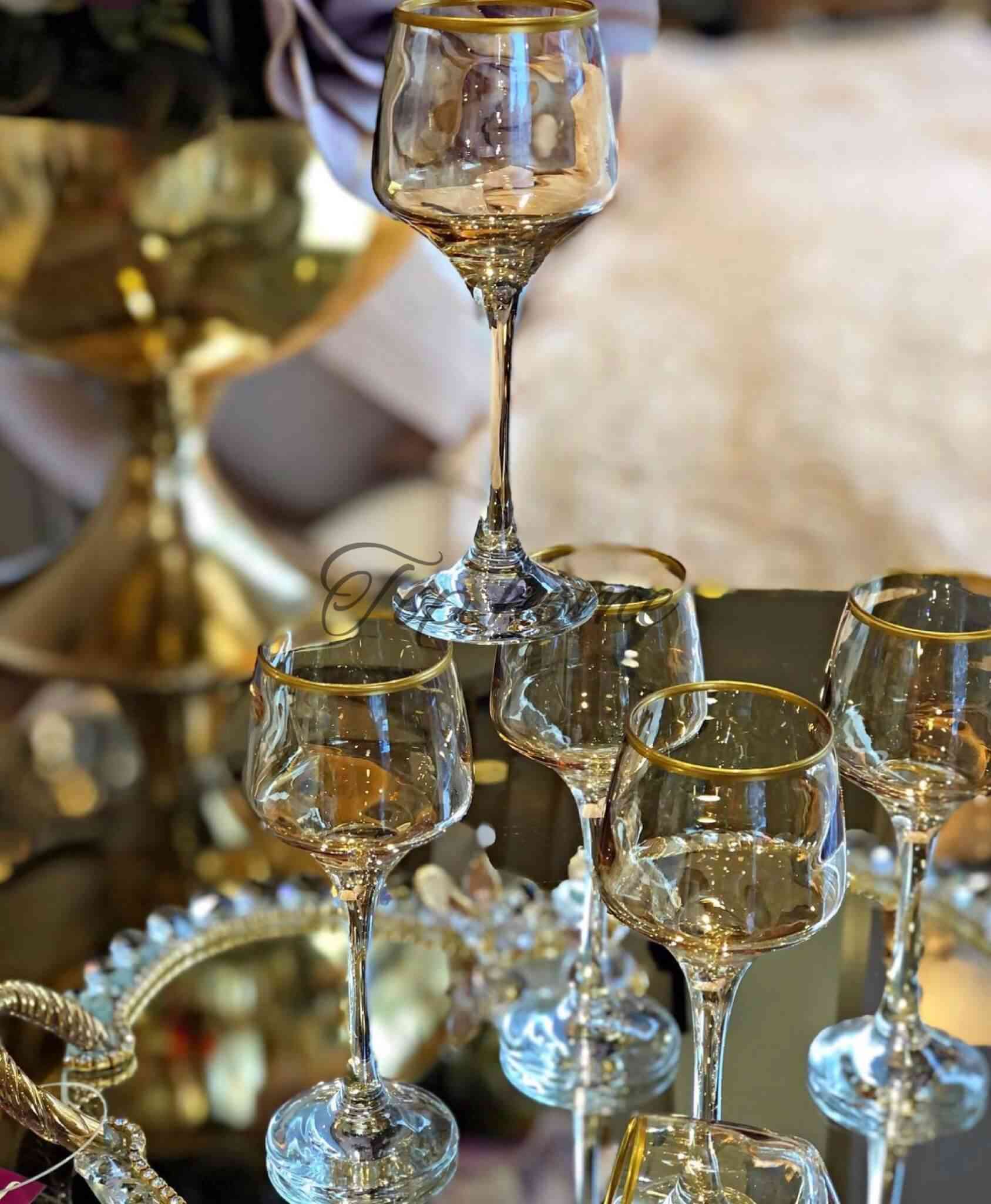Lot de 6 Coupes à Zrir En Verre