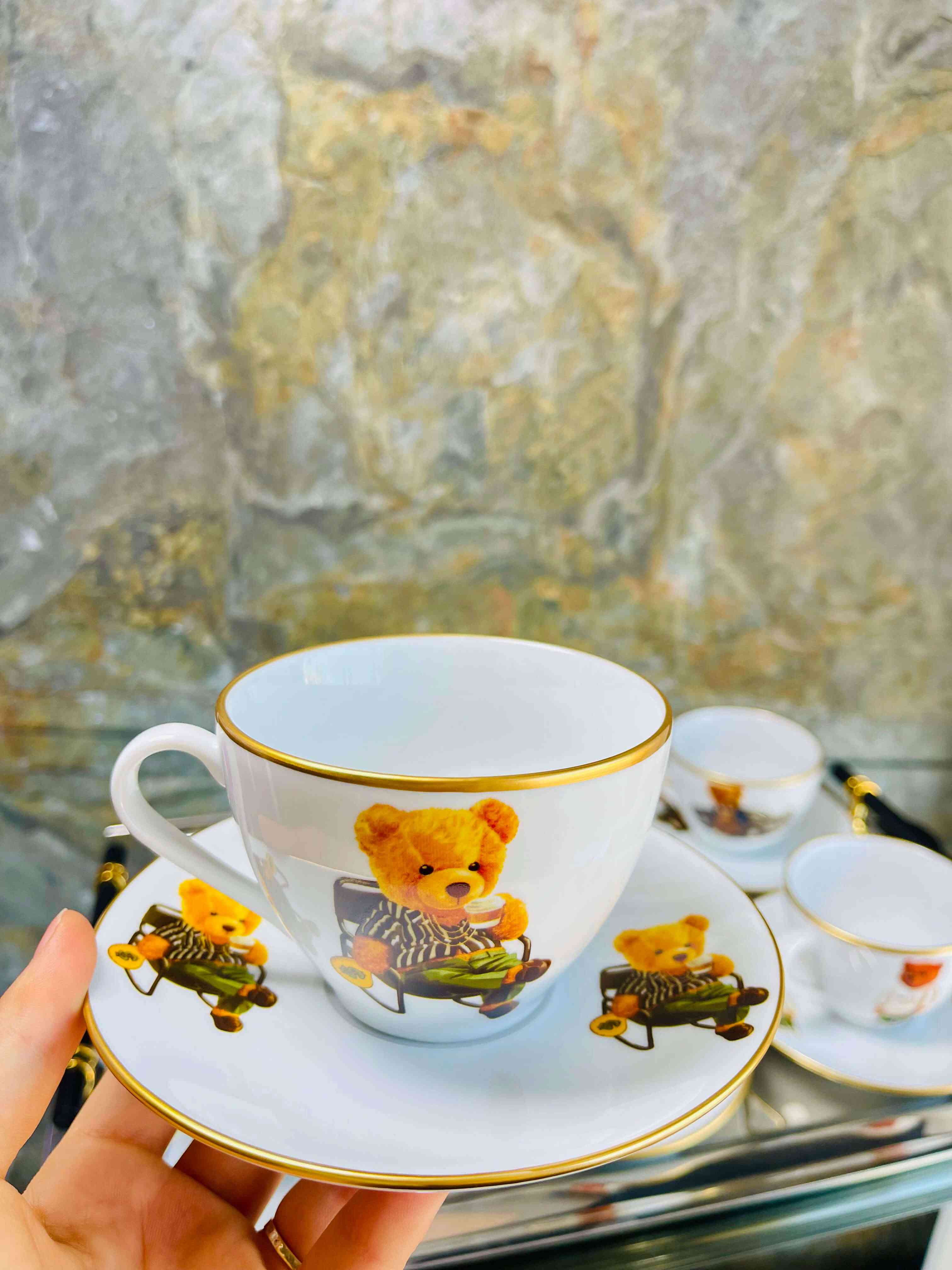 Service à Café Au Lait 12 Pièces En Porcelaine