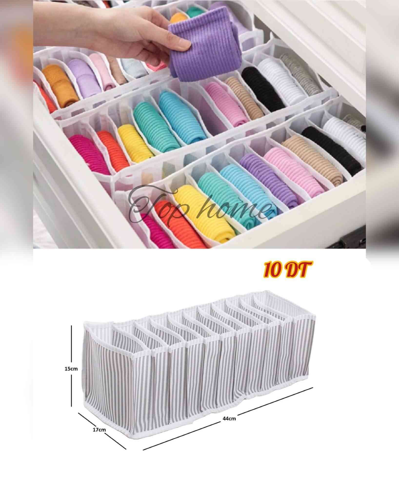 Boîte de Rangement de Sous-vêtements - Organisateur de tiroir multi‑cellules 