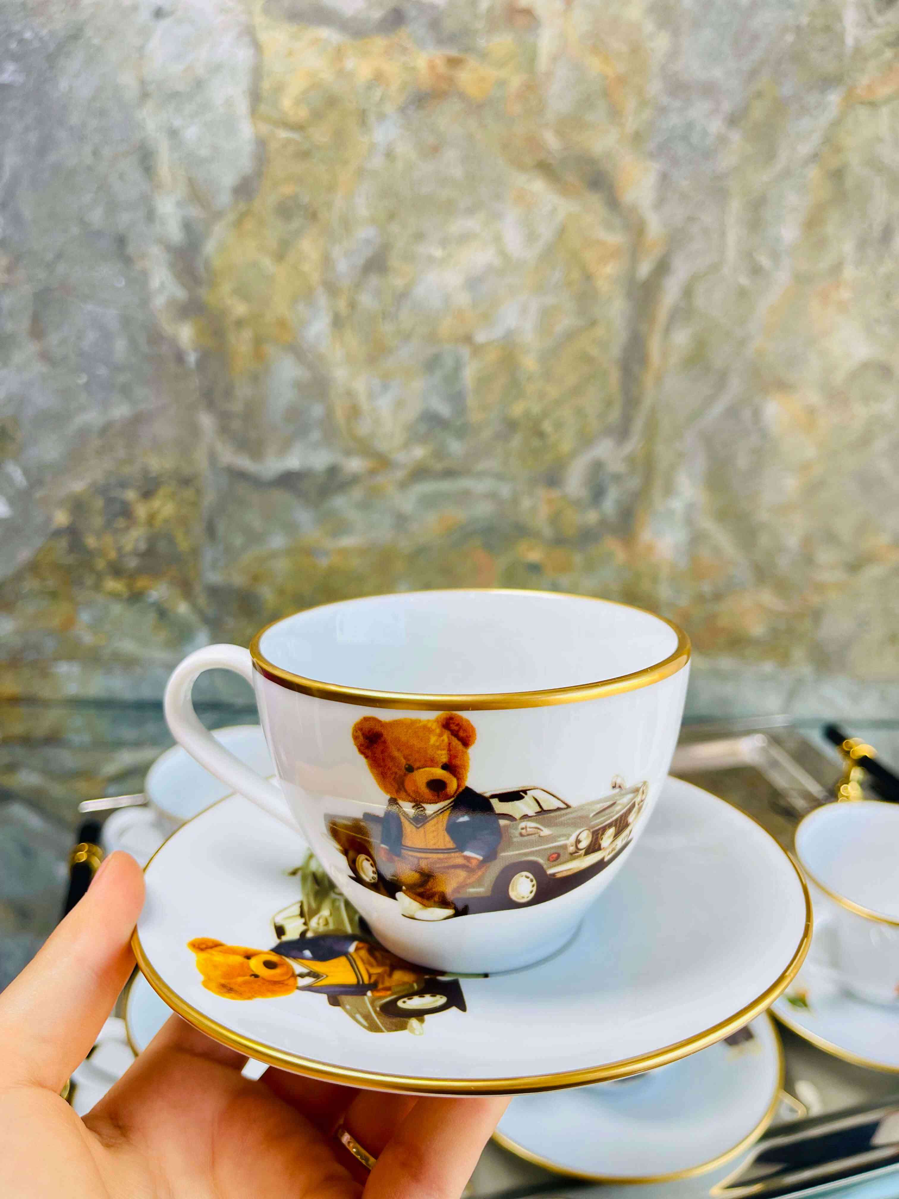 Service à Café Au Lait 12 Pièces En Porcelaine