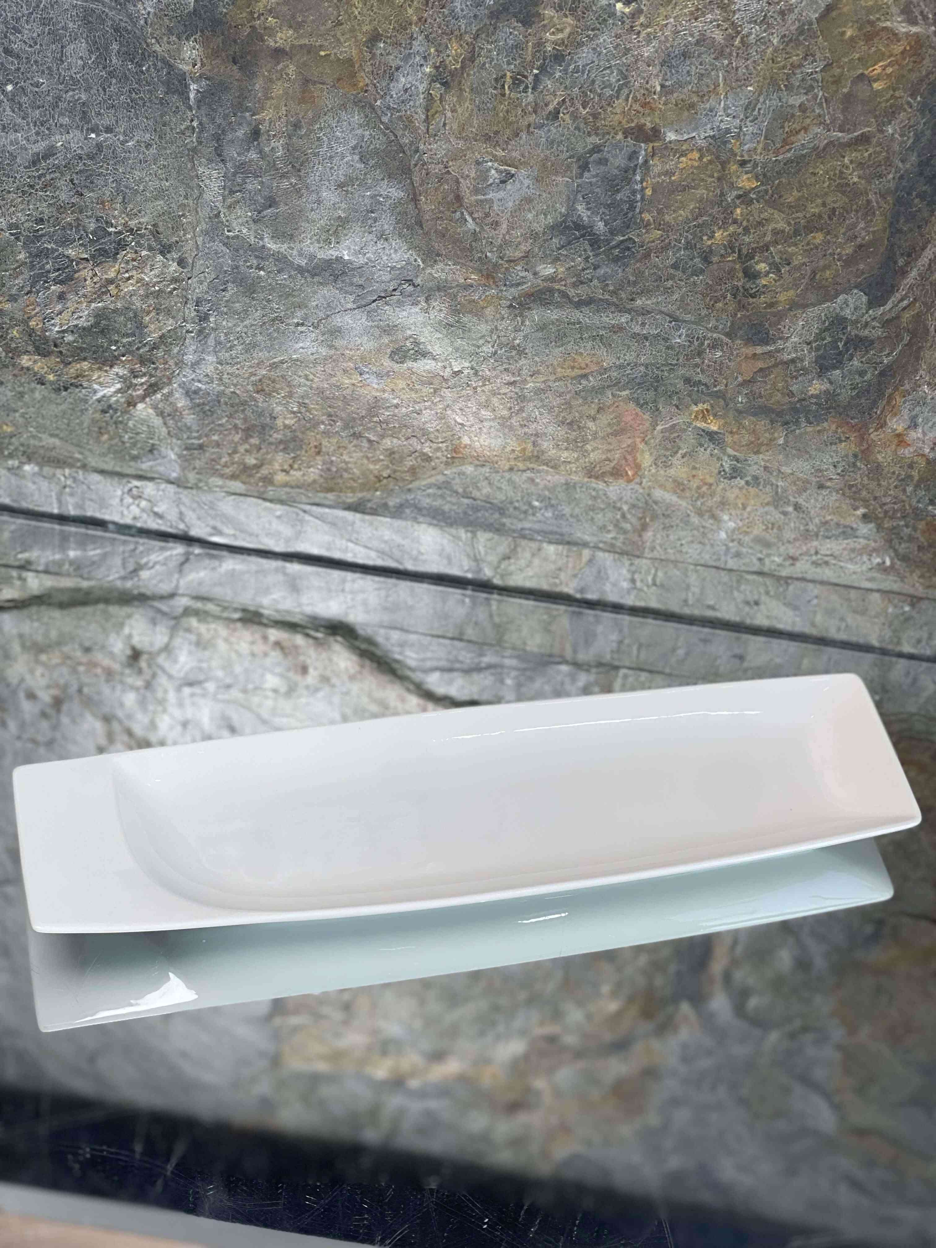  Plat Porcelaine Blanche 37*10cm 