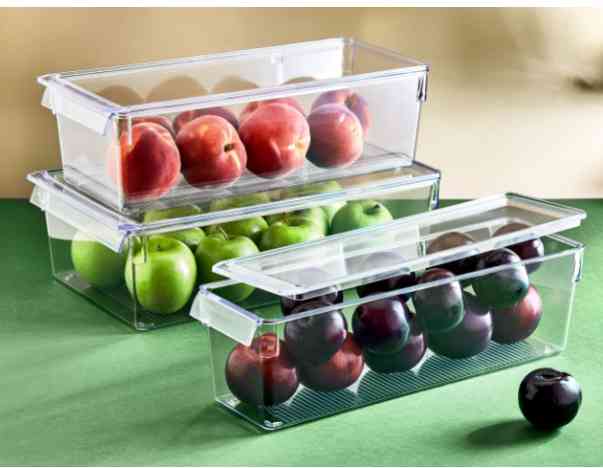 rangement frigo avec couvercle 36 X 10.5 X 10 cm