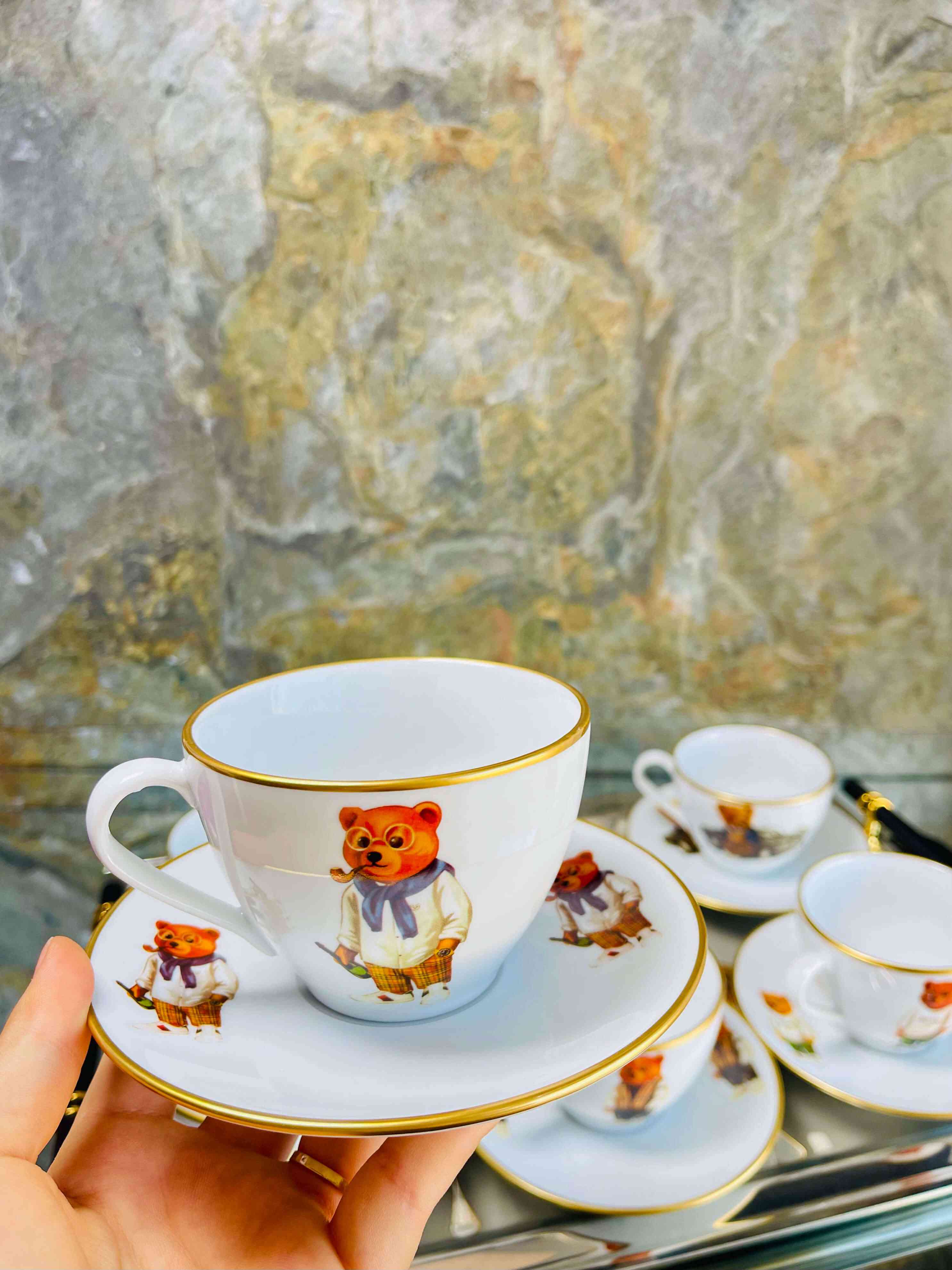 Service à Café Au Lait 12 Pièces En Porcelaine