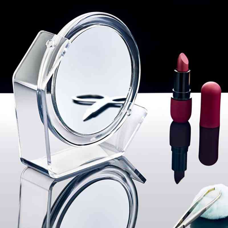 Miroir De Maquillage Rotatif A Deux Cotés Avec Un fabuleux Effet De Grossissement