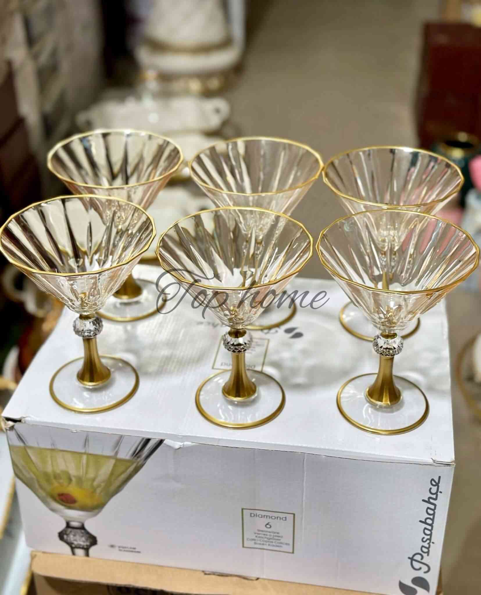 Lot De 6 Coupes Diamond Doré