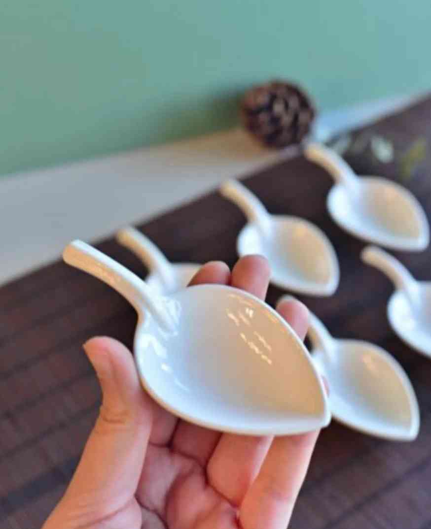 ot de 6 cuillères à apéritif en Porcelaine