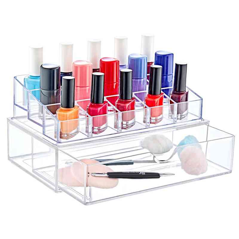 Boîte De Rangement À Tiroir Vernis À Ongles Rouge À Lèvres 