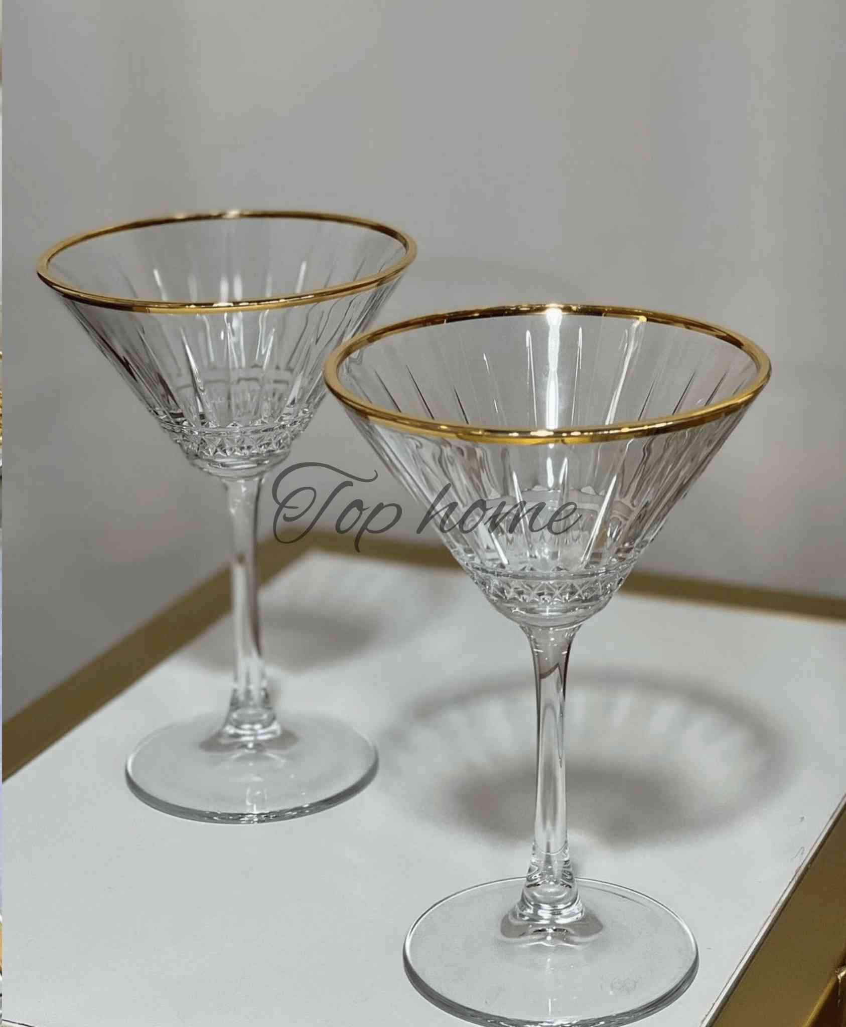 Lot de 4 verres à longue tige – 250 ml - Transparent