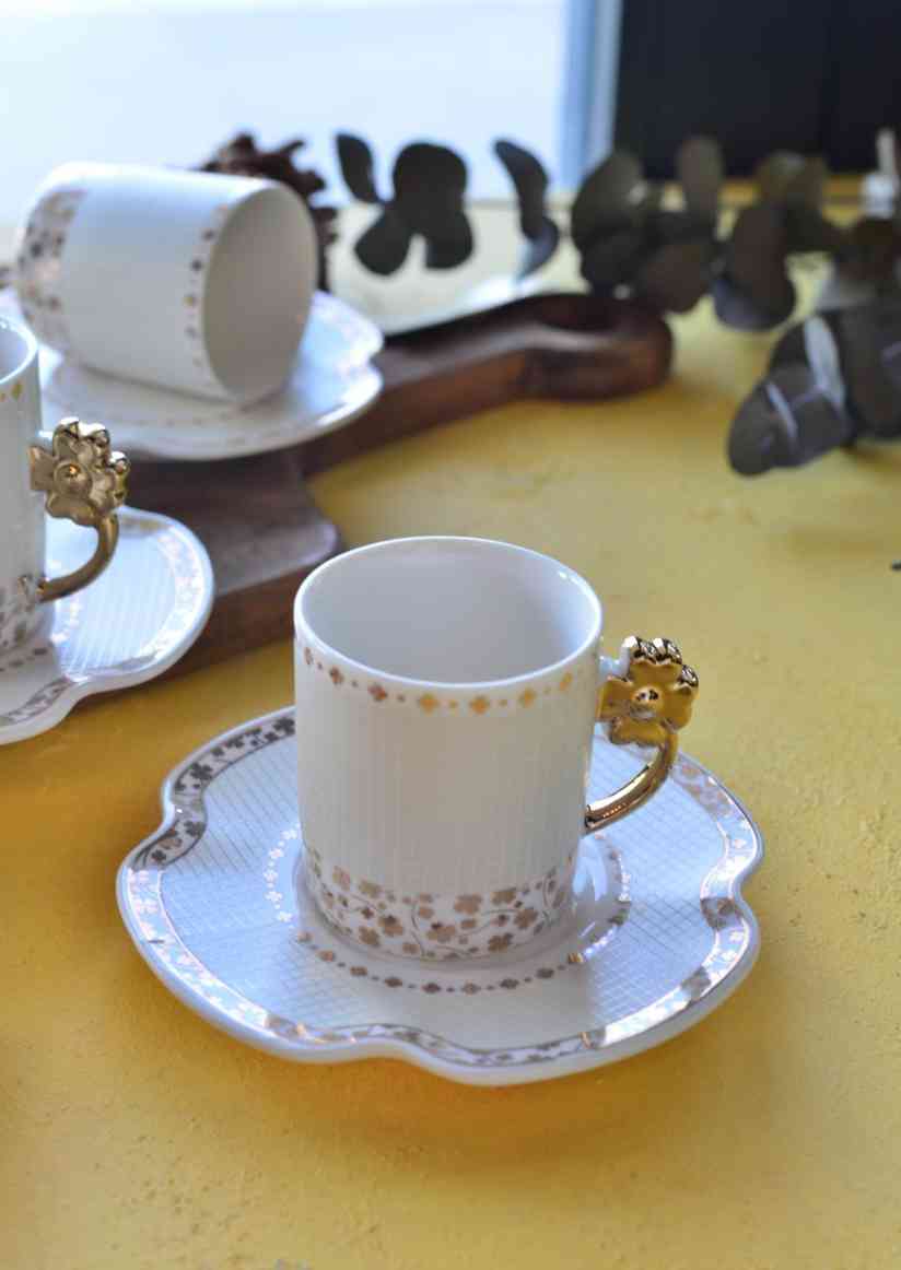 Service à café Noir En Porcelaine	