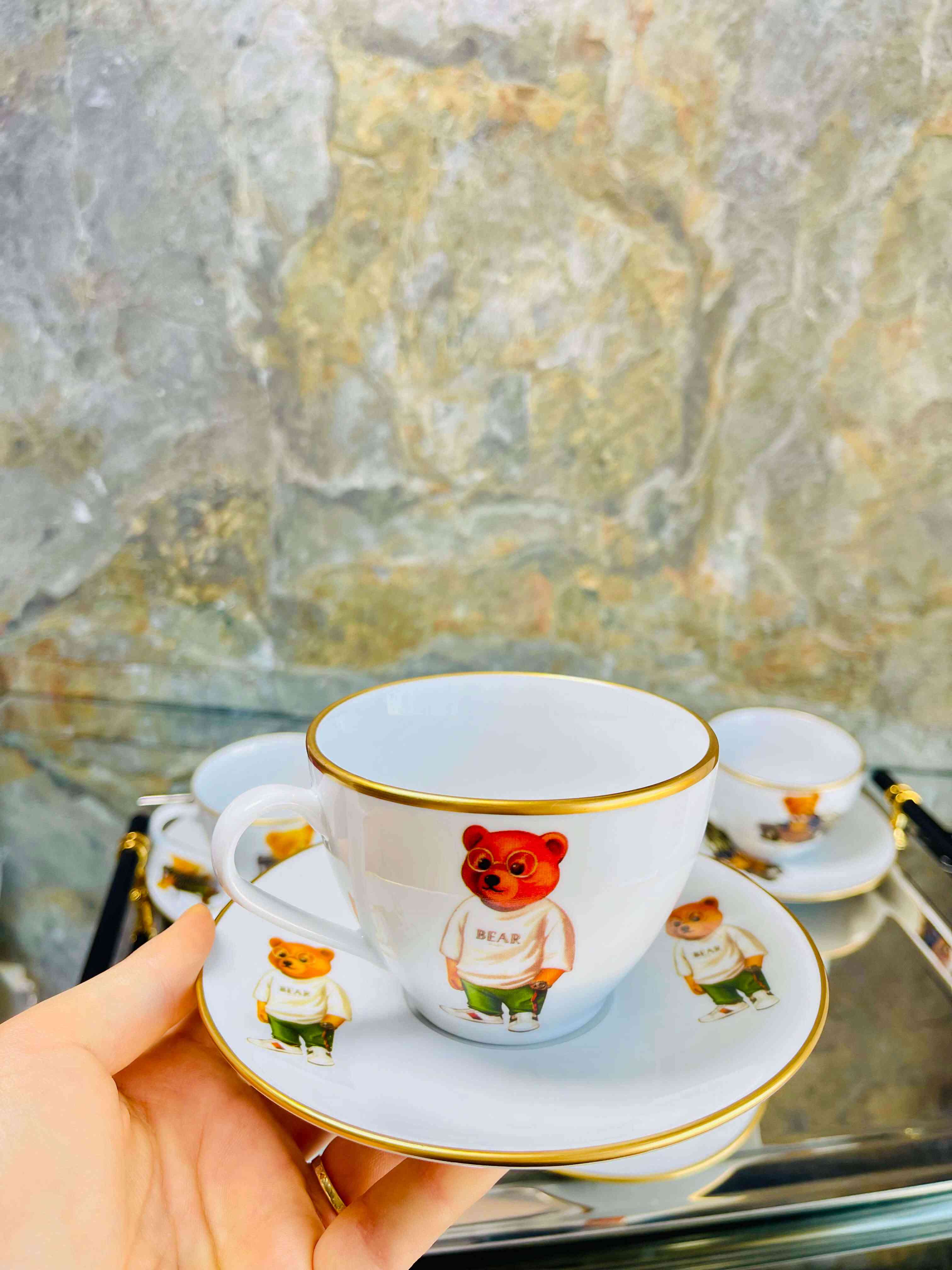 Service à Café Au Lait 12 Pièces En Porcelaine