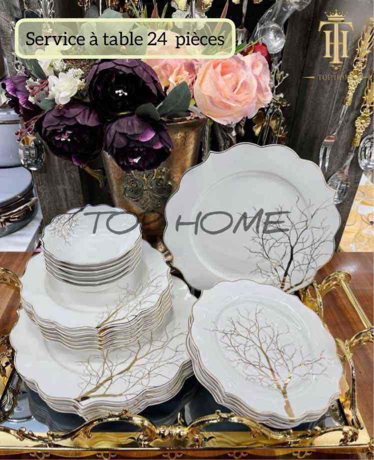 Service à Table 24 pièces en Porcelaine