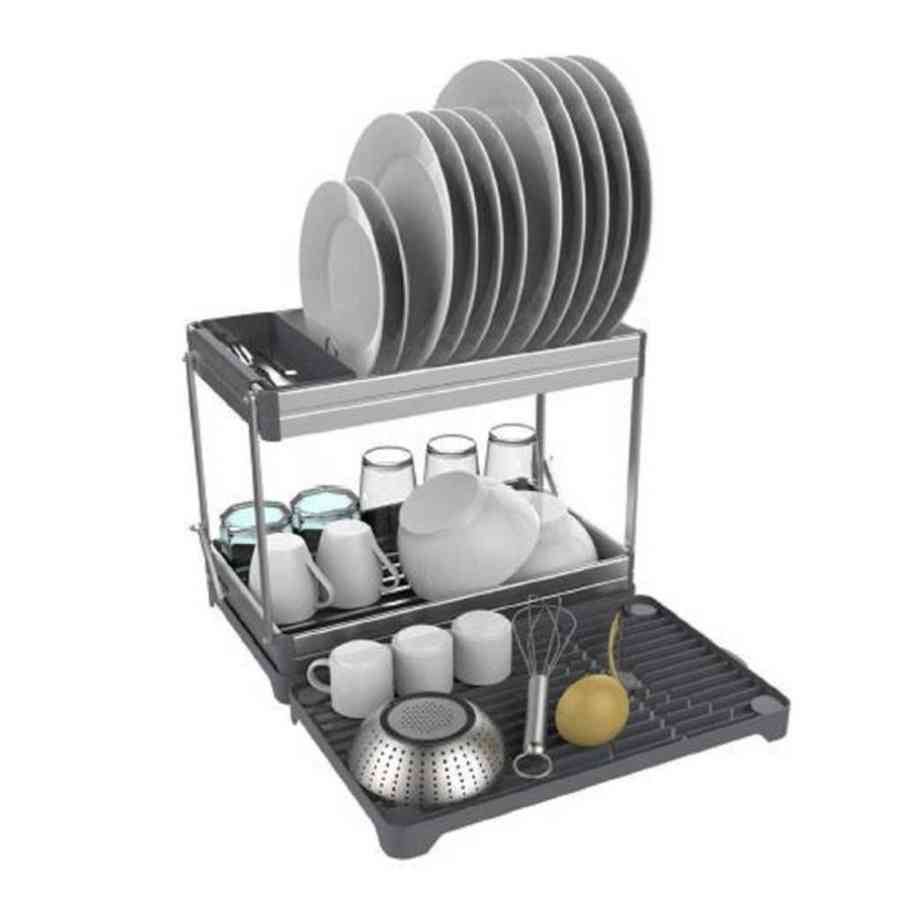 Égouttoir en aluminium  pliable à 2 niveaux