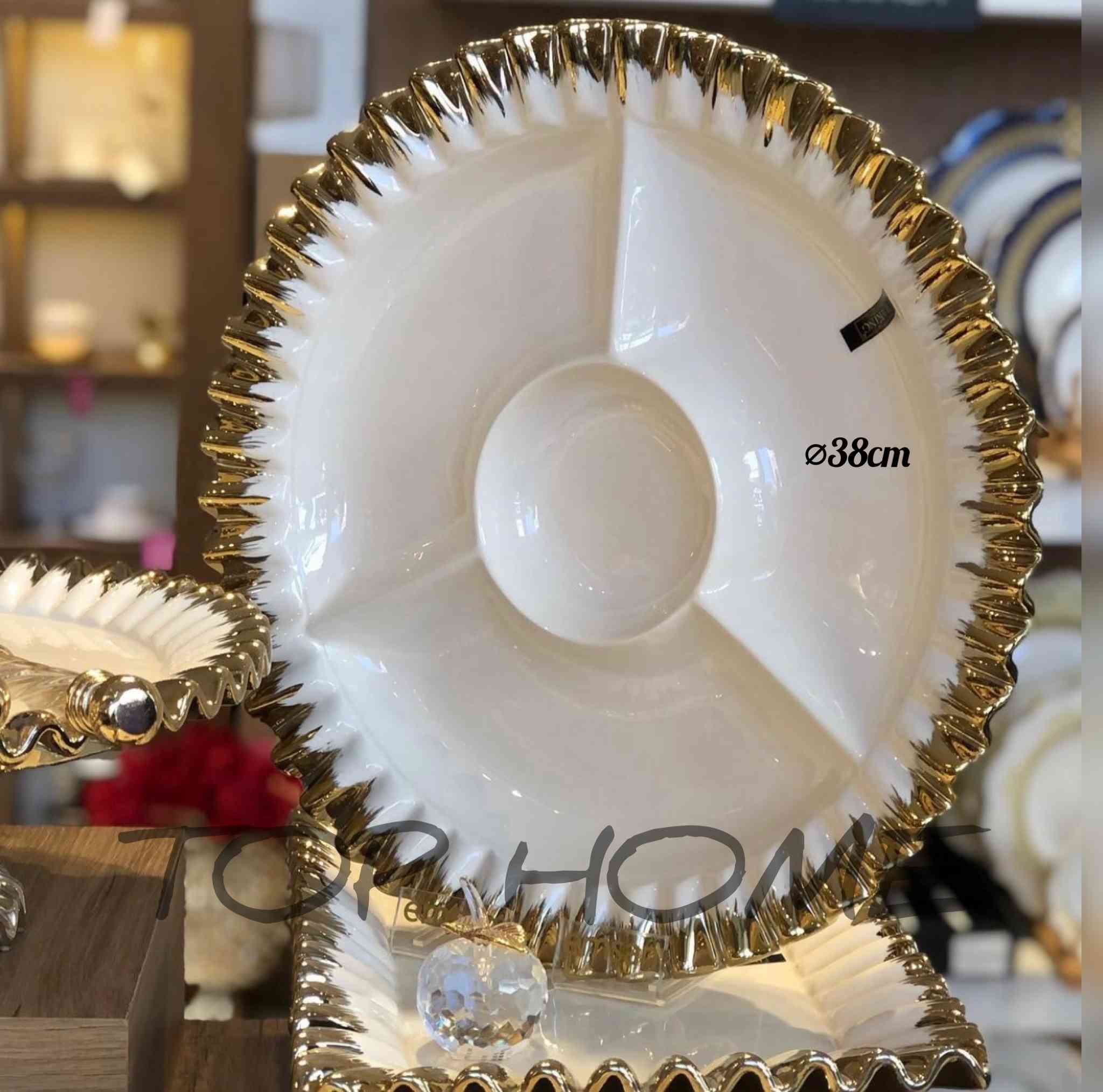 Plat De Service Divisé , Plateau en Apéritif avec des Compartiments