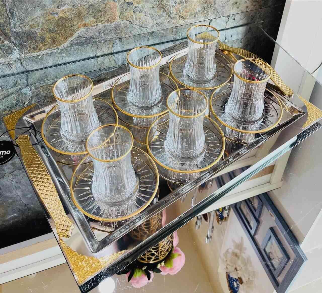 Service à Thé en Verre 12 pièces