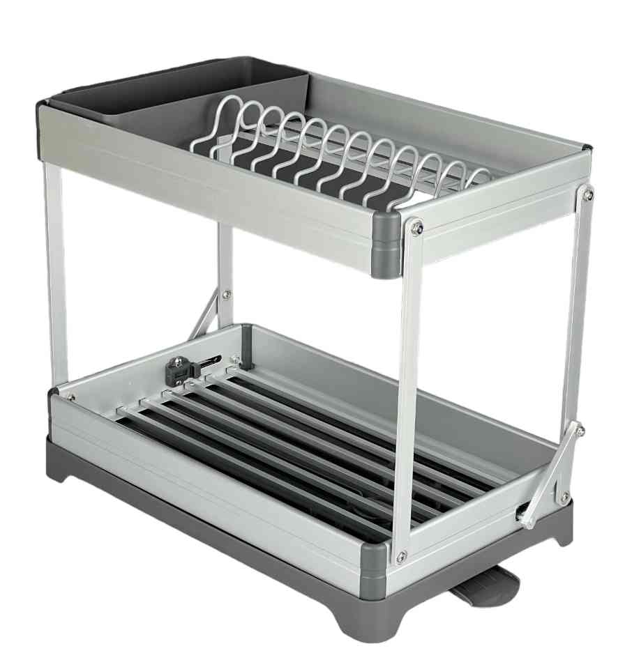Égouttoir en aluminium  pliable à 2 niveaux